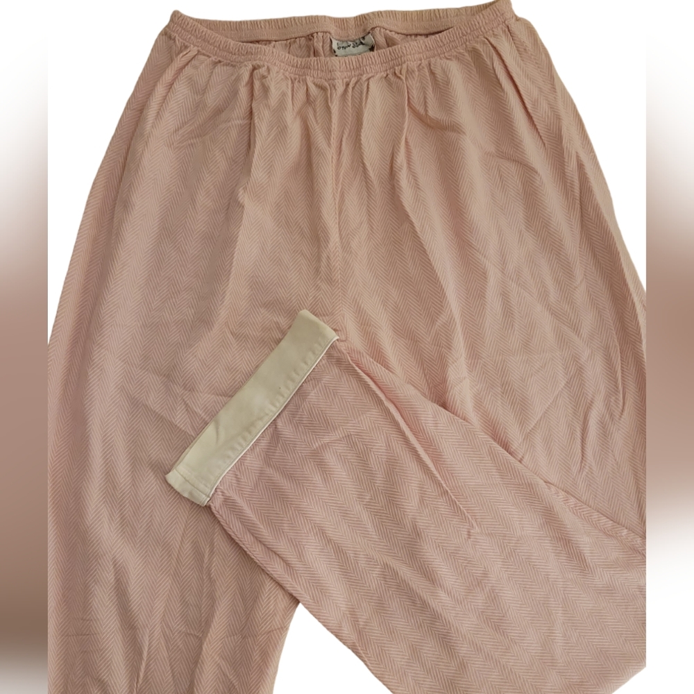 COTON D'OR Chevron Cotton Pajama Bottoms